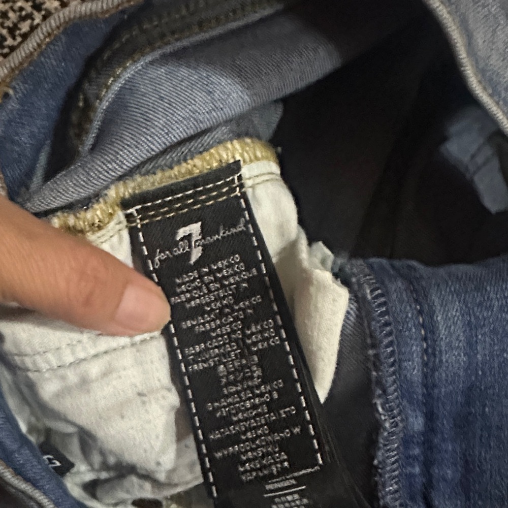 7 For All Mankind Medium Blue Flare Jeans - Picture 8 of 8